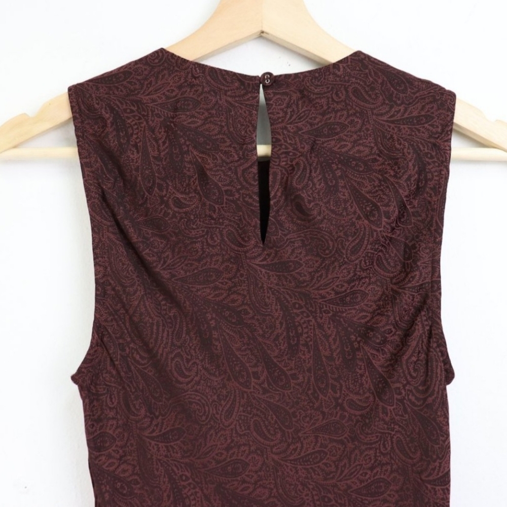 L'Academie The Grazielle Mini Dress Size XXS  Maroon Burgundy Brown - Picture 6 of 7